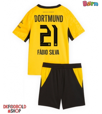 Borussia Dortmund Fabio Silva #21 Hjemmebanesæt Børn 2026-27 Kort ærmer (+ korte bukser)
